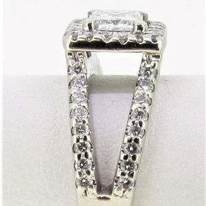 1.1 Carat Natural Princess cut wedding ring